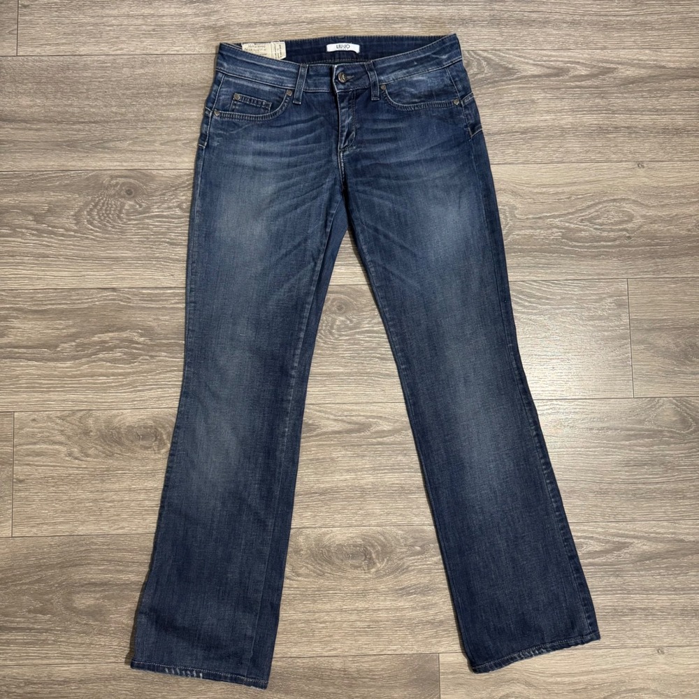 Liu Jo Jeans 30x31 in Bottom Up Beat‎ Witty Wash Low Rise Bootcut Denim Women